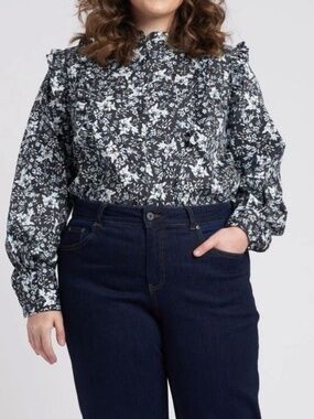 Erdem x Universal Standard • Kalina Floral Ruffle Shirt